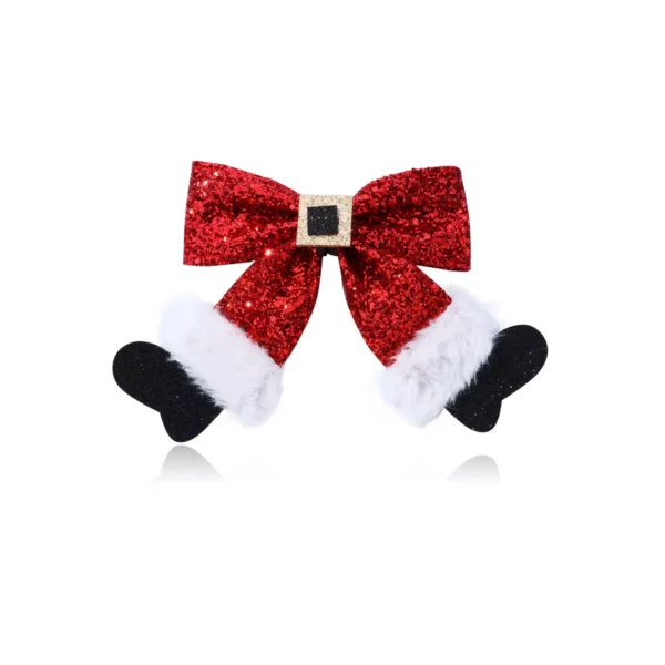 Women's Red Bow Hair Clip - Image 7
