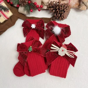 Winter Christmas Knee High Socks