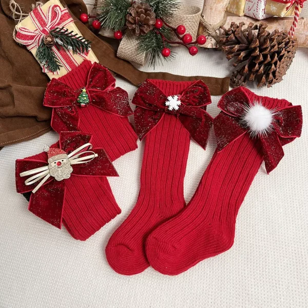Winter Christmas Knee High Socks - Image 2