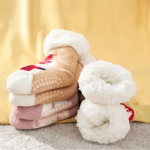 Newborn Winter Cartoon Christmas Socks Non-Slip Warm Thermal Baby Socks