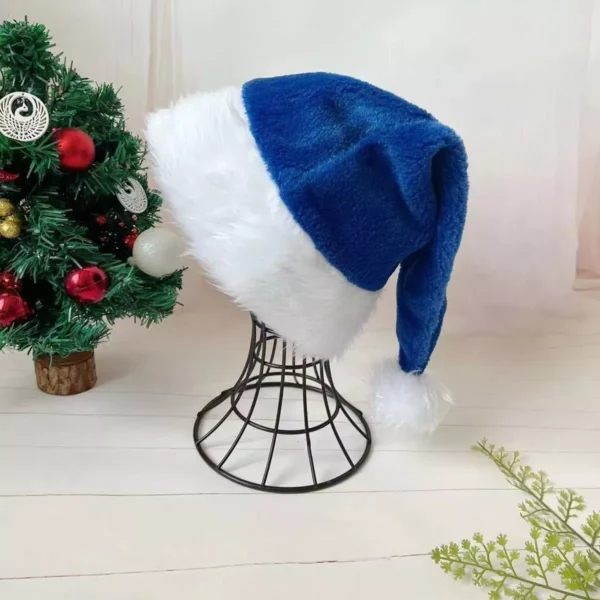 Festive Long Plush Christmas Hat for Adults and Kids - Image 2