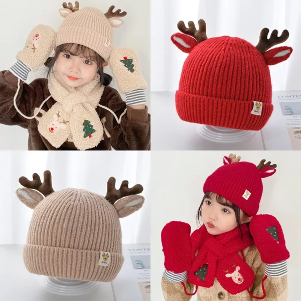 Cute Toddler Christmas Hat with Elk Ears - Image 2