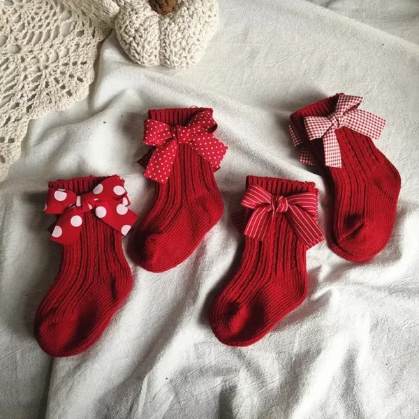 Baby Girls Knee High Christmas Socks
