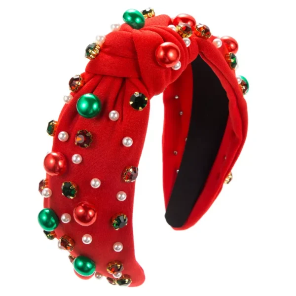 Christmas Pearl Rhinestone Hairband - Image 5
