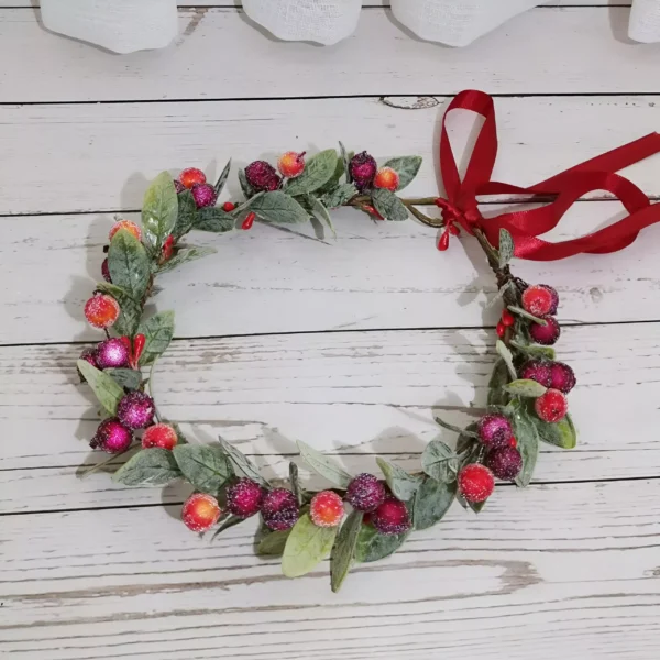 Christmas Floral Crown Headband - Image 3