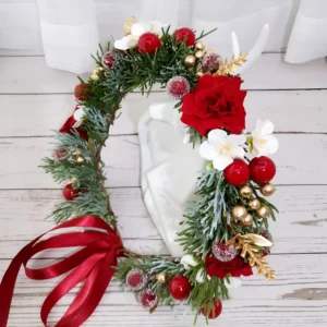 Christmas Floral Crown Headband