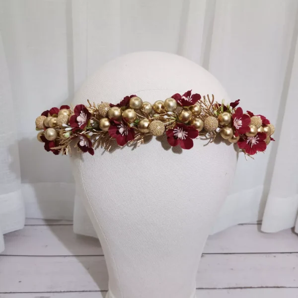 Christmas Floral Crown Headband - Image 5