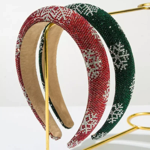 Christmas Glitter Snow Flower Padded Hairband - Image 5