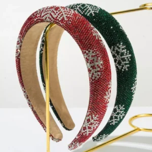 Christmas Glitter Snow Flower Padded Hairband