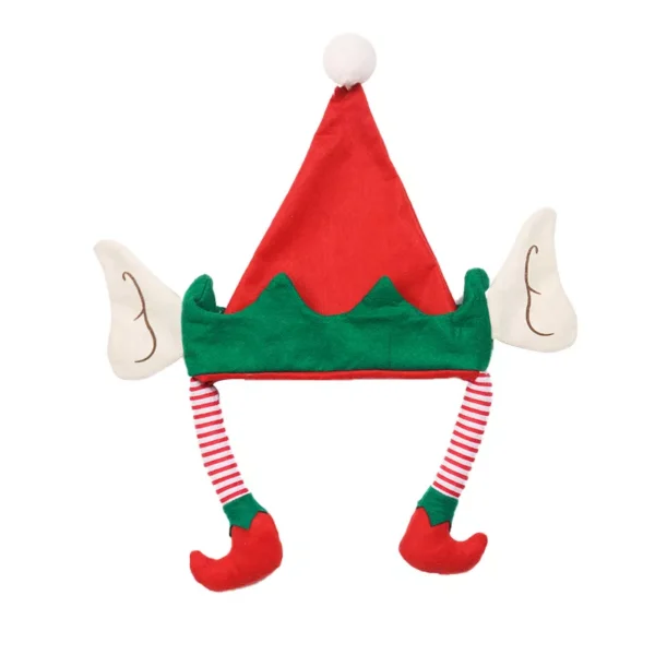 Christmas Elf Hat with Big Ears and Cartoon Legs - Image 5