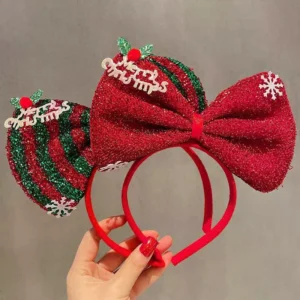 Kids Christmas Cartoon Elk Bow Headband