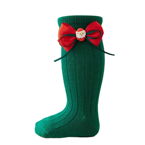 Little Girls Sweet Bow Knee High Socks - Image 5