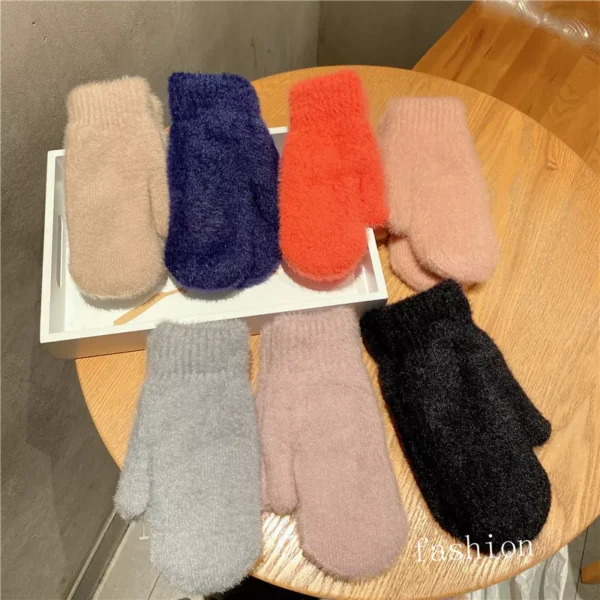Warm and Fuzzy Winter Mittens with Plush Velvet Lining - Image 6