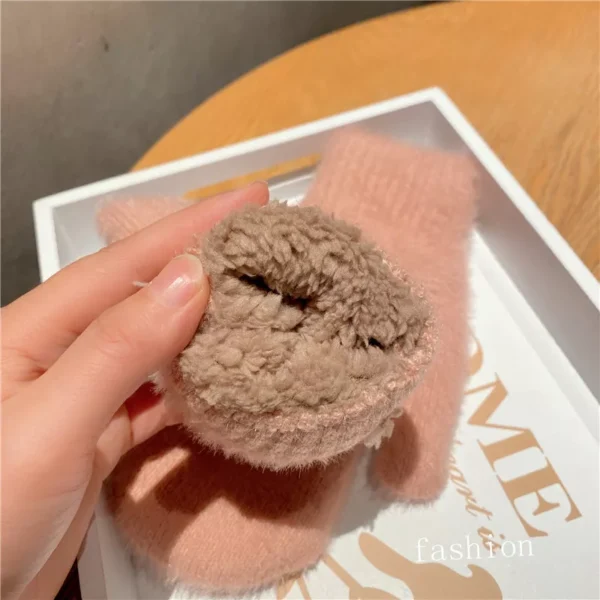 Warm and Fuzzy Winter Mittens with Plush Velvet Lining - Image 7