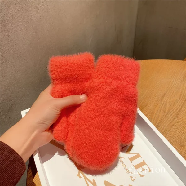 Warm and Fuzzy Winter Mittens with Plush Velvet Lining - Image 5