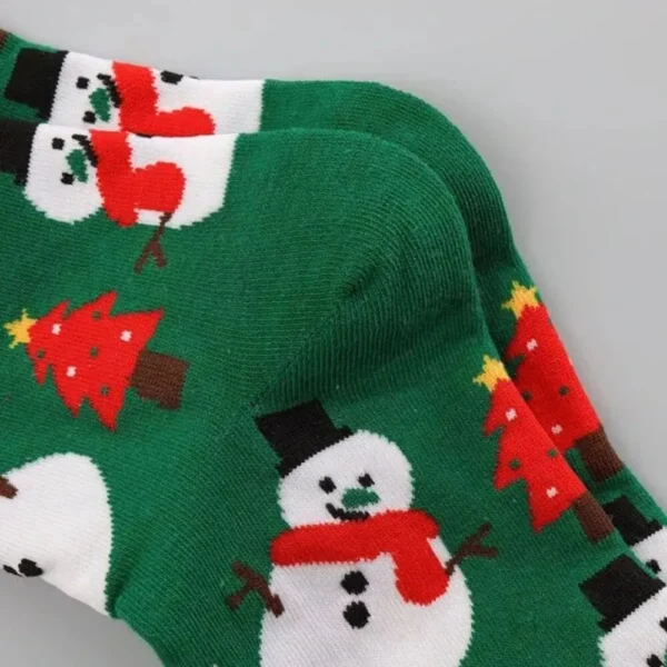 4 Pairs Women’s Christmas Socks - Cute Cartoon Designs - Image 5