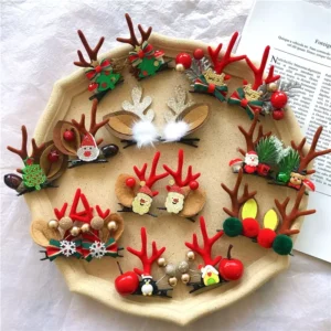 Cute Cartoon Christmas Deer Ear Hairpin