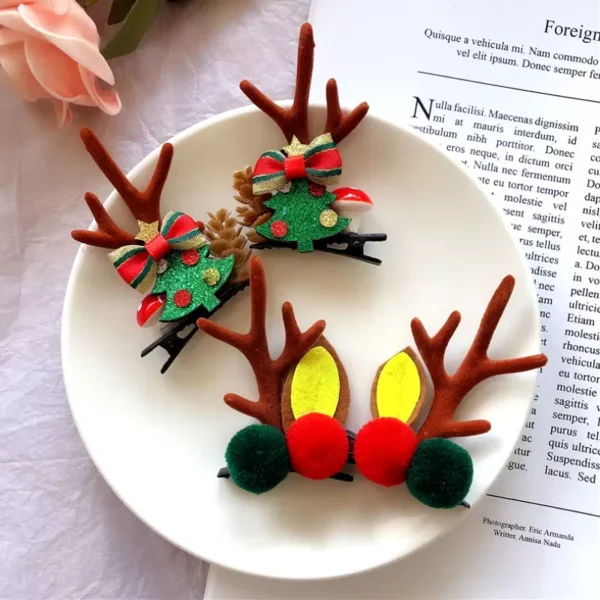 Cute Cartoon Christmas Deer Ear Hairpin - Image 3