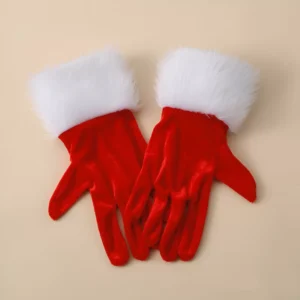 Elegant Feather and Velvet Evening Gloves