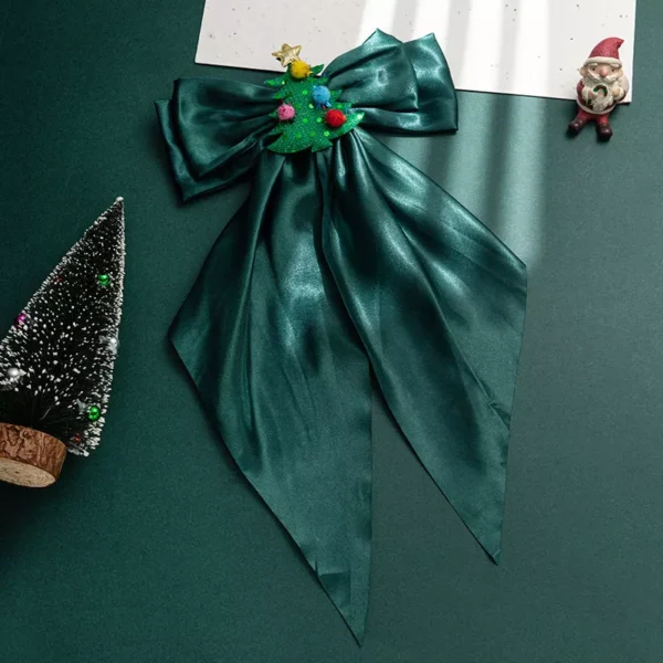 Christmas Red Big Bow Hair Clip - Image 6