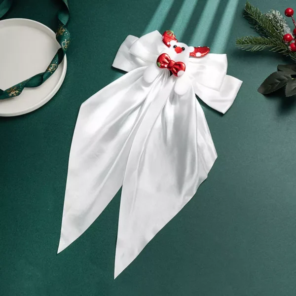 Christmas Red Big Bow Hair Clip - Image 7