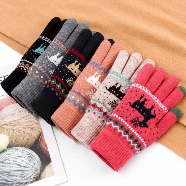 Warm Winter Knitted Gloves for Men & Women - Image 5