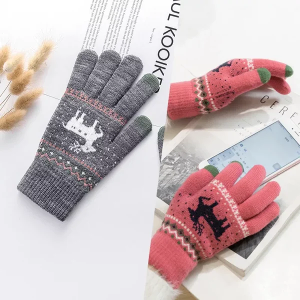 Warm Winter Knitted Gloves for Men & Women - Image 4
