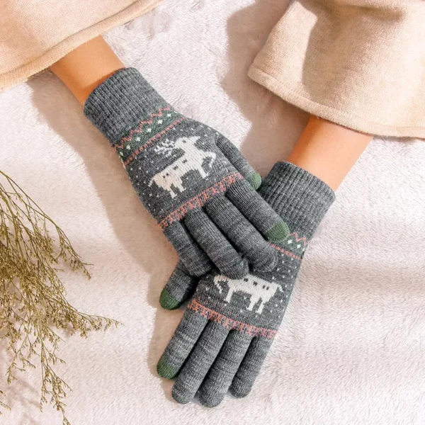 Warm Winter Knitted Gloves for Men & Women - Image 2