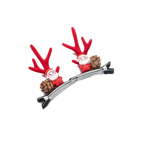 2pcs Christmas Elk Ear and Santa Hair Clips - Image 7