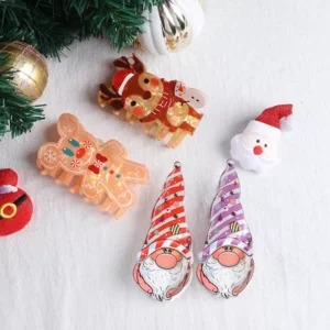 Cute Christmas Gingerbread Man & Elk Hair Claw