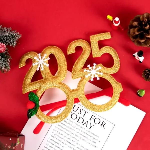 2-Pack Christmas Photo Props Glasses Headband - Image 3