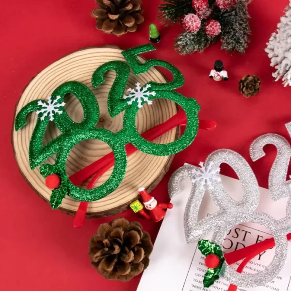 2-Pack Christmas Photo Props Glasses Headband - Image 4