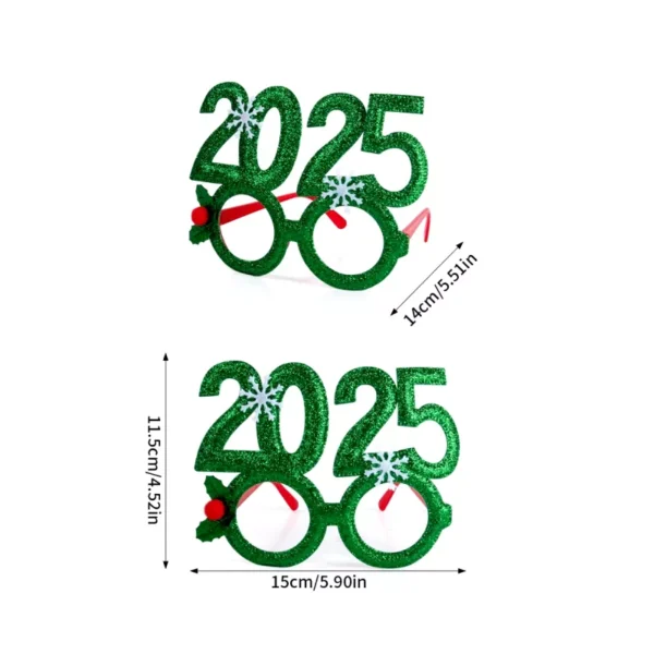 2-Pack Christmas Photo Props Glasses Headband - Image 6