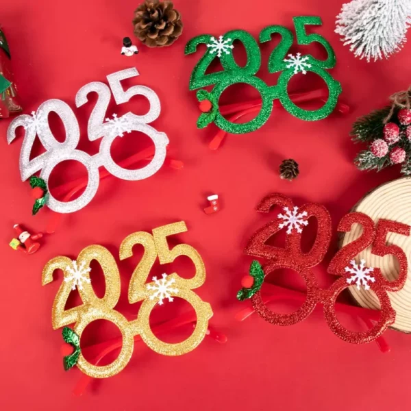 2-Pack Christmas Photo Props Glasses Headband - Image 2