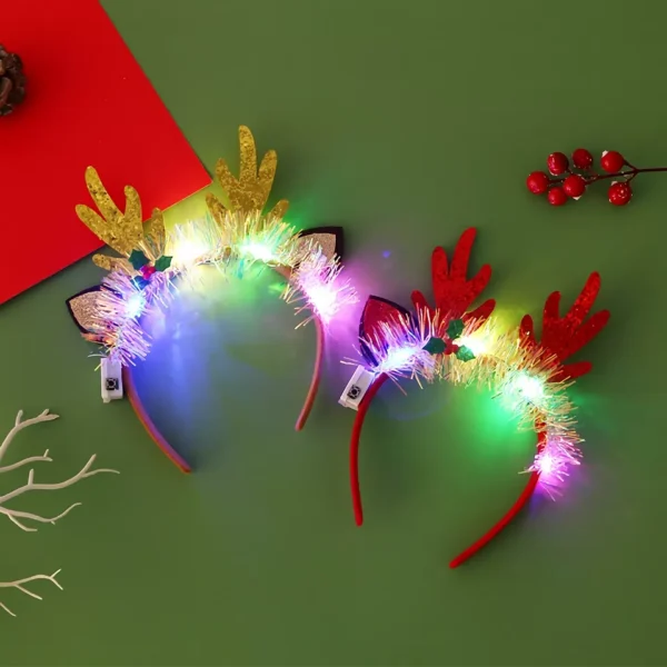 LED Christmas Headband with Snowflake Lights – Festive Holiday Hair Accessory - Image 4