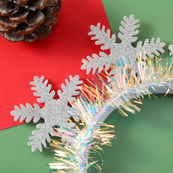 LED Christmas Headband with Snowflake Lights – Festive Holiday Hair Accessory - Image 6