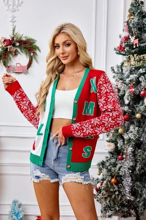 Ugly Christmas Sweater Cardigan - Image 5