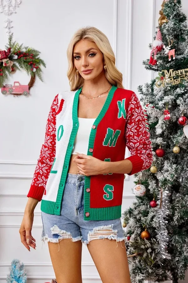 Ugly Christmas Sweater Cardigan - Image 4