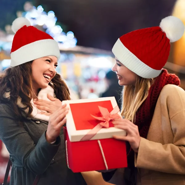 Warm Santa Wool Hat with Pompom - Image 3