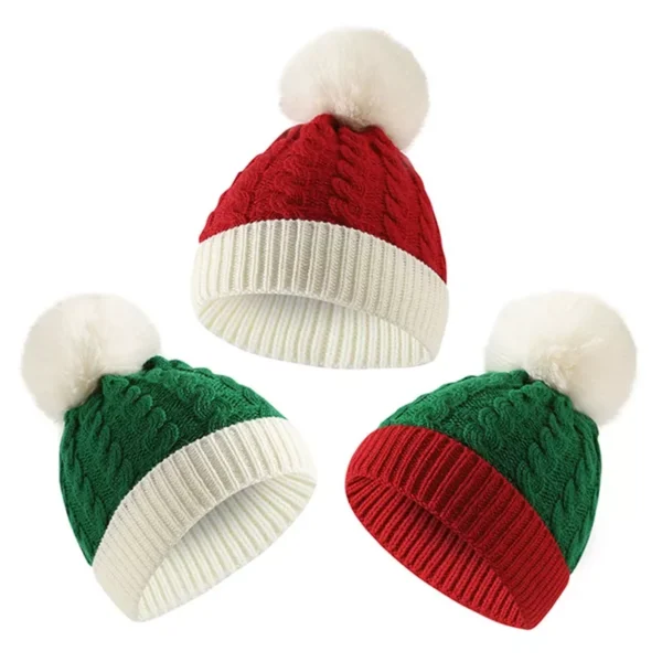 Warm Santa Wool Hat with Pompom - Image 5