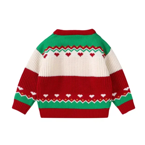 Christmas Toddler Baby Sweater with Gingerbread Man Embroidery - Image 6