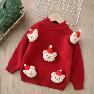 Kids Cartoon Bear Sweater