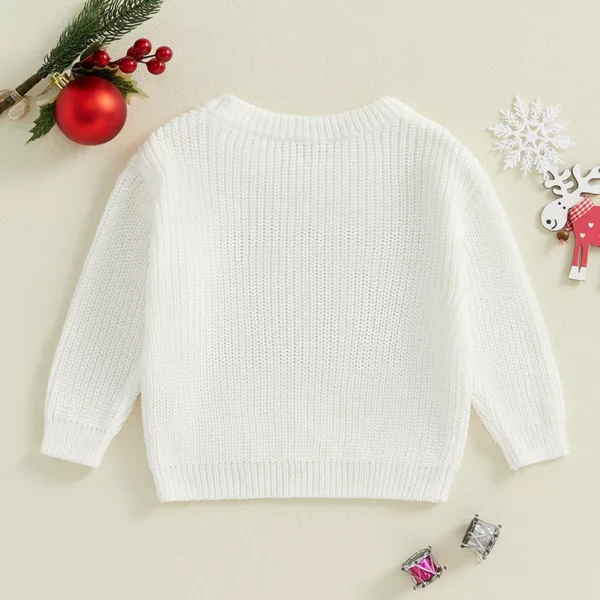 Kids Christmas Sweater - Long Sleeve Warm Embroidered Outfit - Image 5