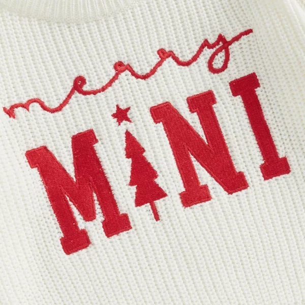 Kids Christmas Sweater - Long Sleeve Warm Embroidered Outfit - Image 7