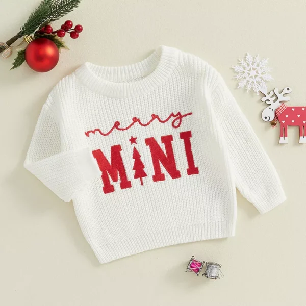 Kids Christmas Sweater - Long Sleeve Warm Embroidered Outfit - Image 4