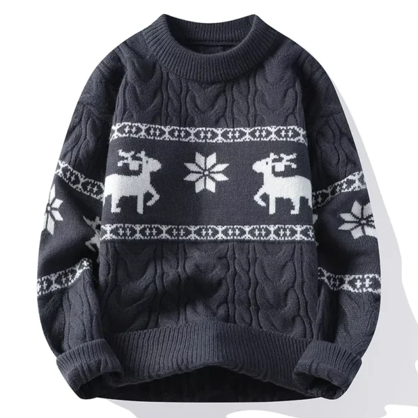 Luxury Cashmere Deer Christmas Sweater for Men - Image 5