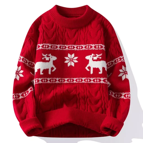 Luxury Cashmere Deer Christmas Sweater for Men - Image 6