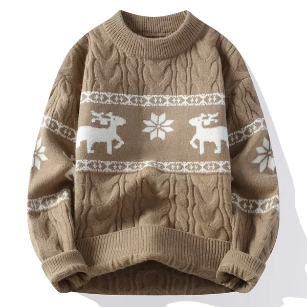 Luxury Cashmere Deer Christmas Sweater for Men - Image 4