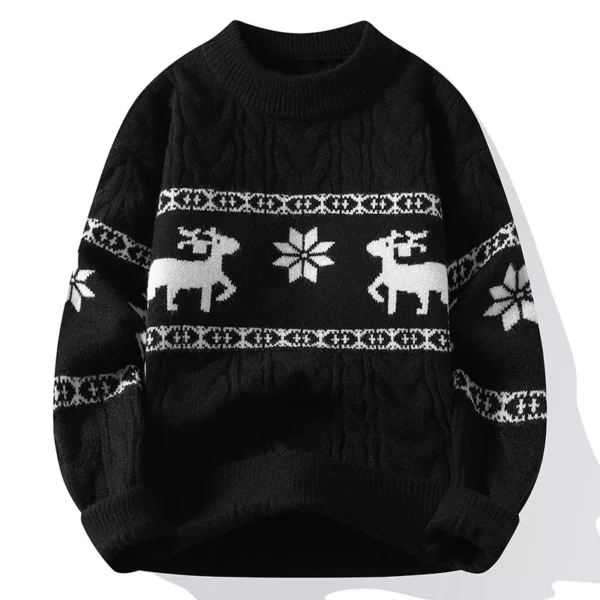 Luxury Cashmere Deer Christmas Sweater for Men - Image 3