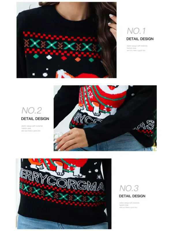 Festive Corgi Christmas Ugly Sweater - Cozy Holiday Pullover - Image 6
